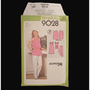 Sewing Pattern Vintage 1979 Uncut FF Shirt Pants Dress Simplicity 9028 Size 6-8